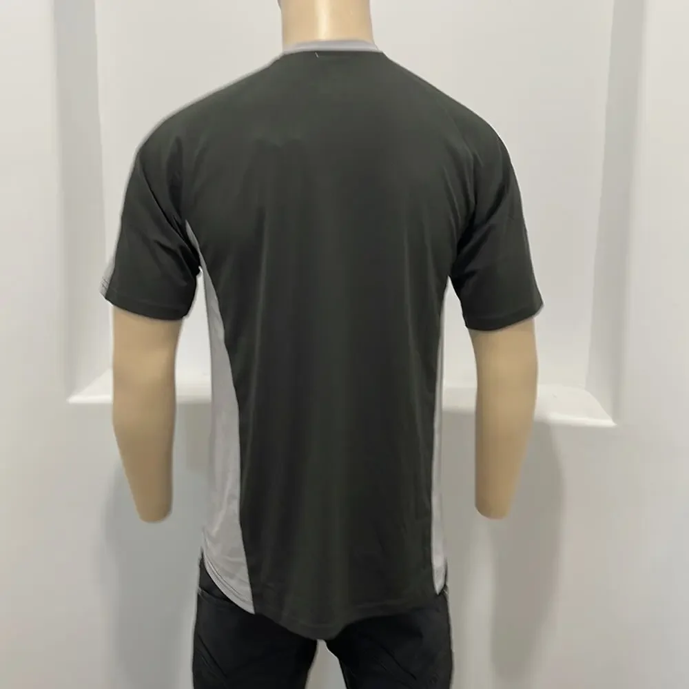 ecos Performance Wear Short Sleeve V-Neck  T-Shirt Black Gray  Size S M NWT - Picture 11 of 11